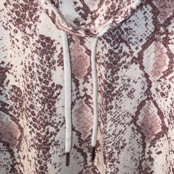 CALVIN KLEIN Snakeskin Print Cowl Neck Sweatshirt - Picture 2 of 9